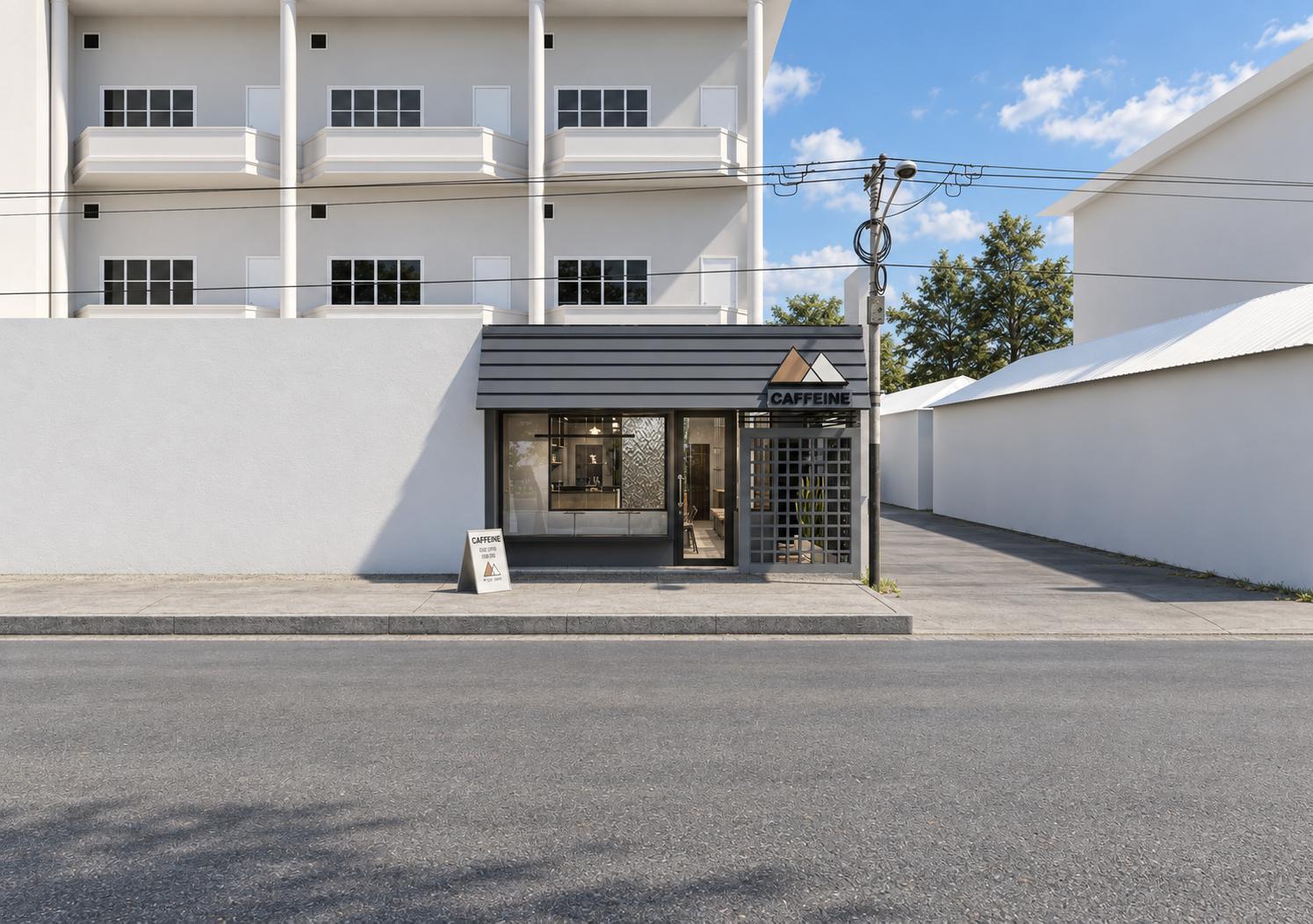 Exterior design for Caffeine Branch 2 in Phonpapao