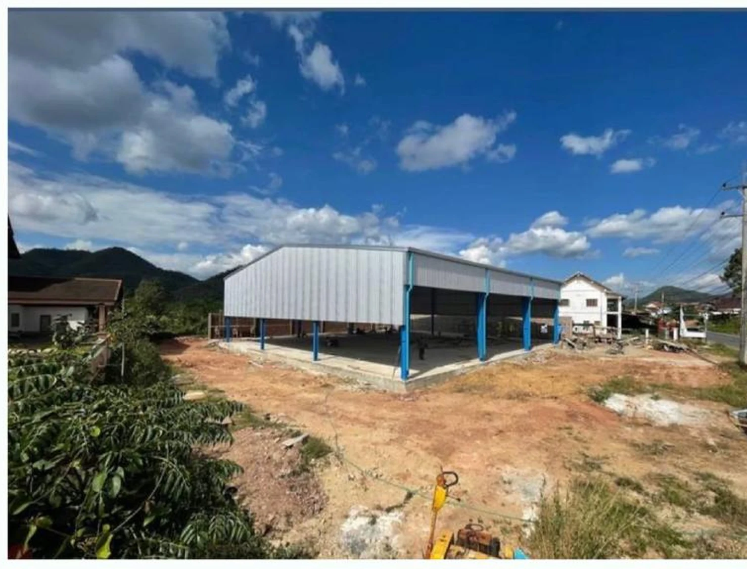 Completed steel hall structure
