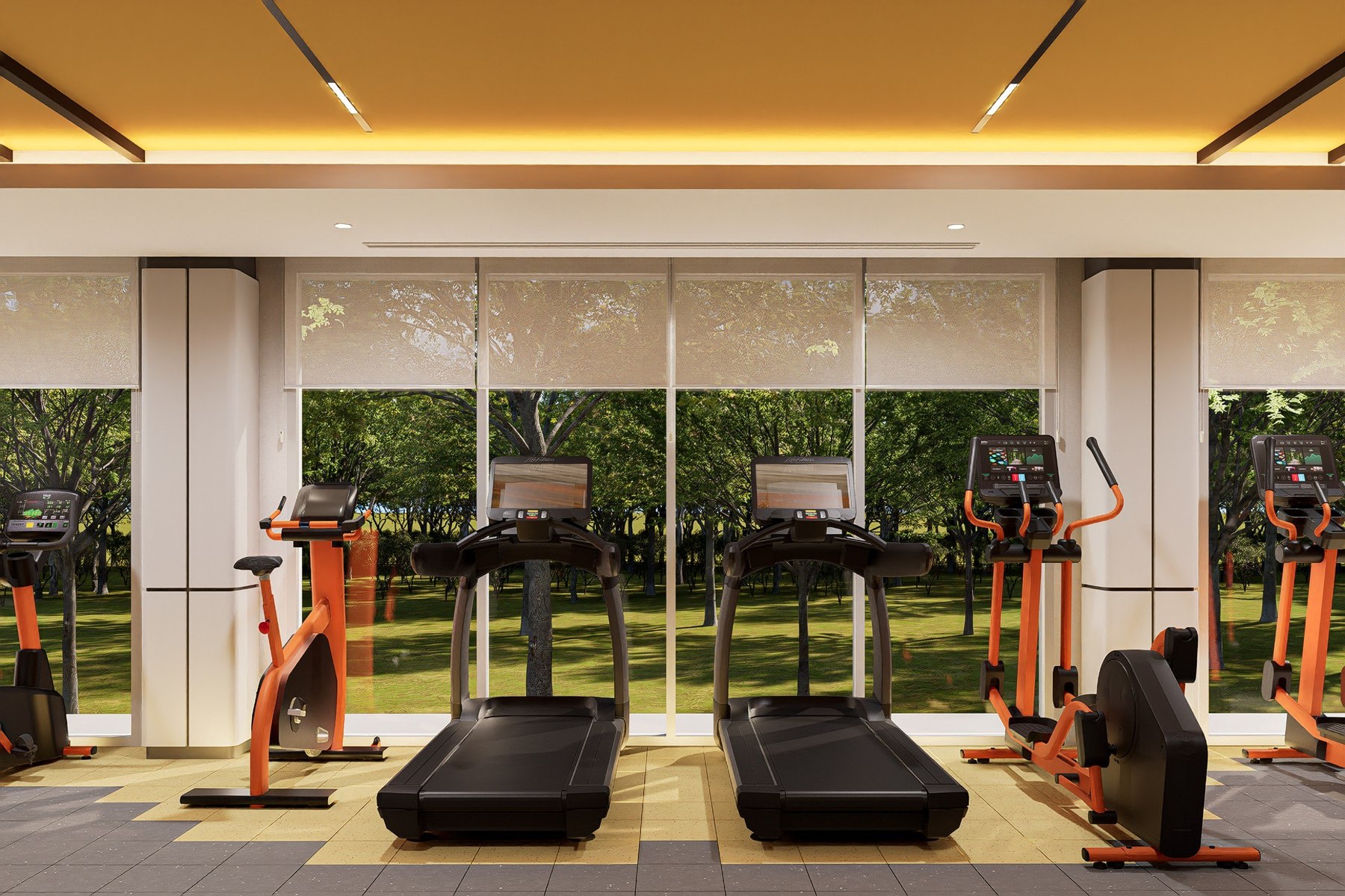 Cardio zone in the Orange Active concept