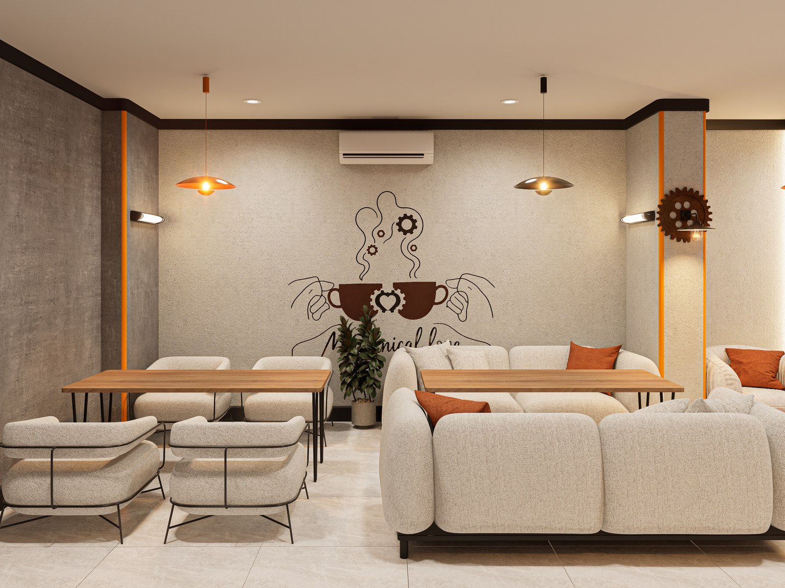HECC option one lounge in warm neutral tones
